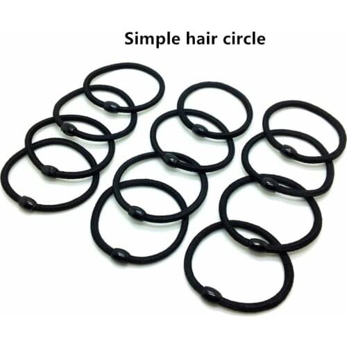100pcs/lot Fashion Korean Simple Elegant Elastic Hair Bands Ponytail For Women Diy Handmade Headwear Hair Jewelry Accessories