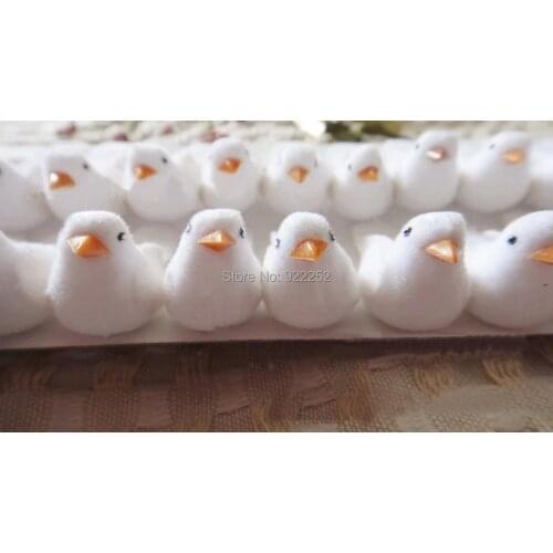 2CM handmade artificial foam PE simulation birds,white dove,diy craft hanging decoration for christmas,wedding,ornament gift box