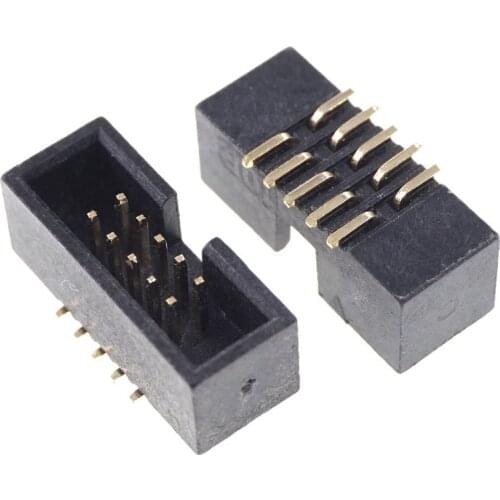 400 Pcs SMT Box Header 1.27mm 2x5 P 10 Pin dual row Straight Male surface mount SMD PCB IDC Socket Male