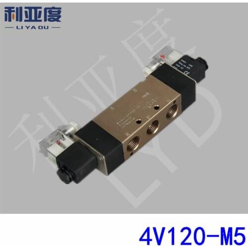 4V120-M5 Pneumatic components Two tee Solenoid valve DC12V DC24V AC220V AC110V