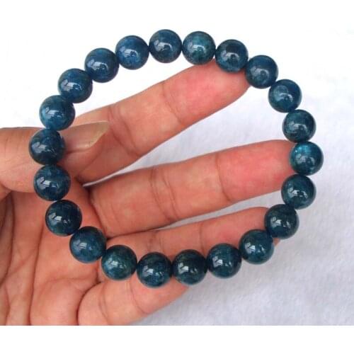 Free Shipping Natural Apatite Round 10mm Beads Bracelet Women Jewelry Accessories Weddings Parties Birthday Gift