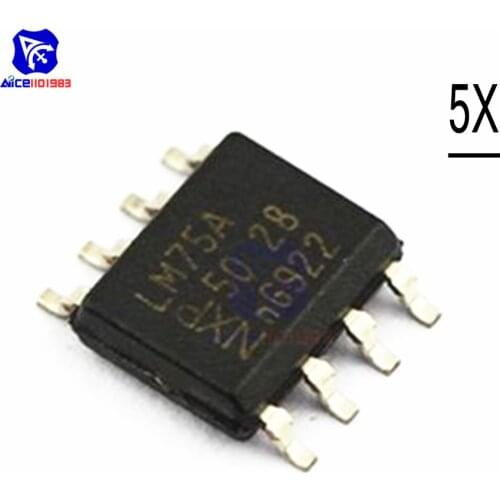 Diymore 5 PCS/Lot IC Chips LM75AD LM75A LM75 SOP-8 8 Pins Transceiver Resistor SMD Integrated Circuit