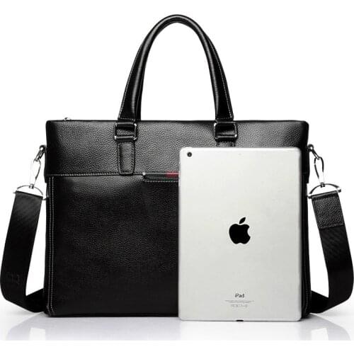 Designer brand cowhide men luxury cowhide leather handbags man business briefcase mens messenger bags gift for men