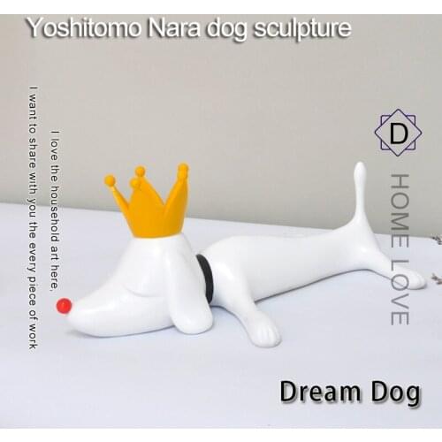 Yoshitomo Nara Dreaming Dog Resin Table Piece Home Decoration Accessories House Decor Animal Sulpture