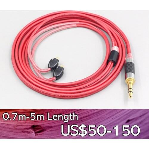 LN007656 Red 2.5mm 4.4mm XLR Black 99% Pure PCOCC Earphone Cable For HiFiMan RE2000 Topology Diaphragm Dynamic Driver