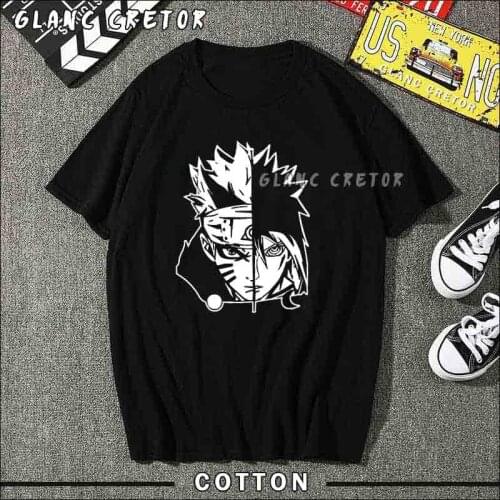 2021 Japan Kurama Mode T Shirt Men Aesthetic Cute Cotton Cool T-shirt Male Streetwear Costume Tops Tees