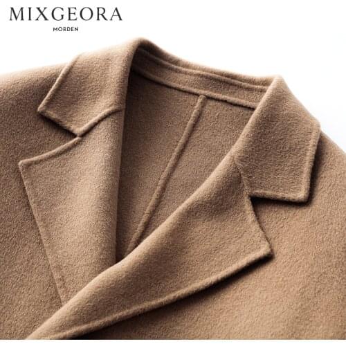 2020 New Brand 100% Wool Coat Men Clothes 2020 Korean Casual Long Woolen Abrigo Hombre Winter Double Breasted Jacket 9003