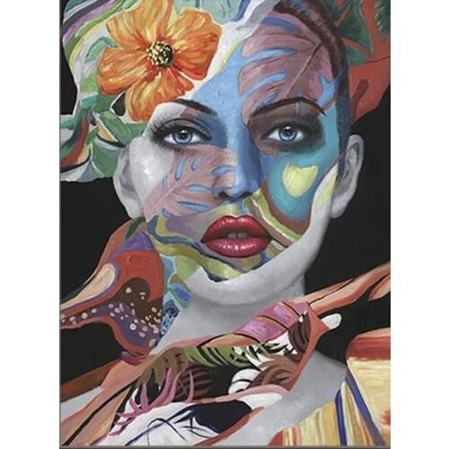 New Full square/round 5D DIY diamond painting colored flower women Embroidery Pattern Cross stitch kit mosaic room decor gifts