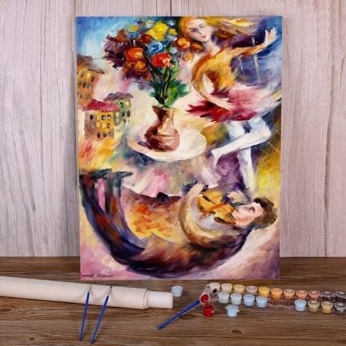 Dance Violin DIY Paint By Numbers Package Oil Paints 40*50 Oil Painting Paintings For Adults Art