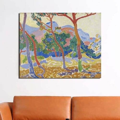 Andre Derain Les Arbres Wall Art Canvas Posters And Prints Canvas Painting Decorative Pictures For Office Living Room Home Decor