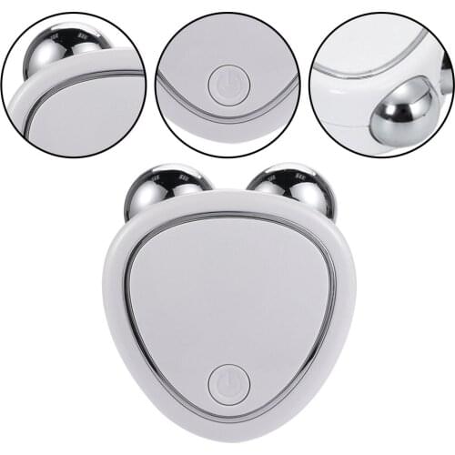 Portable Facial Micro-current Beauty Instrument For Lifting Thinning And Reducing Edema With Double Roller Massager