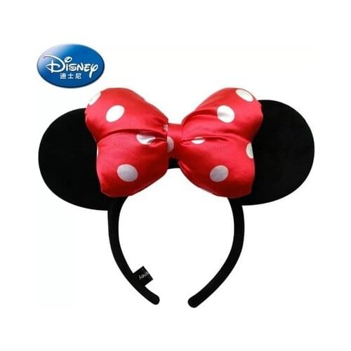Cute Girls Bows Knot Minnie Mickey Ears Hair Band Toy Plush Stuffed Accessories Headband Kids Birthday Party Xmas Headband Toys