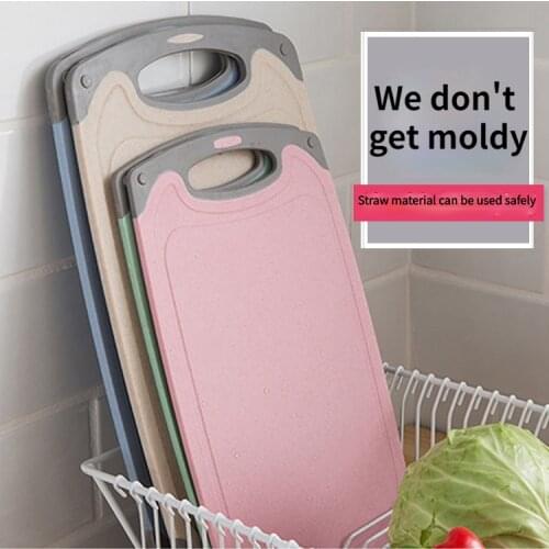 Wheat straw chopping board antibacterial chopping board kitchen knife board mould proof plastic household fruit chopping board