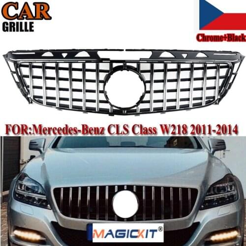 MagicKit For Mercedes CLS W218 11-2014 PANAMERICANA AMG GT LOOK Chrome Black Grille Grill