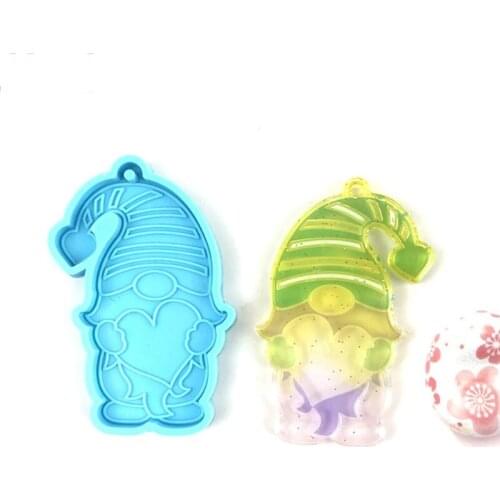 Keychain Epoxy Resin Mold Dwarfs Valentines Day Keyring Casting Silicone Mould