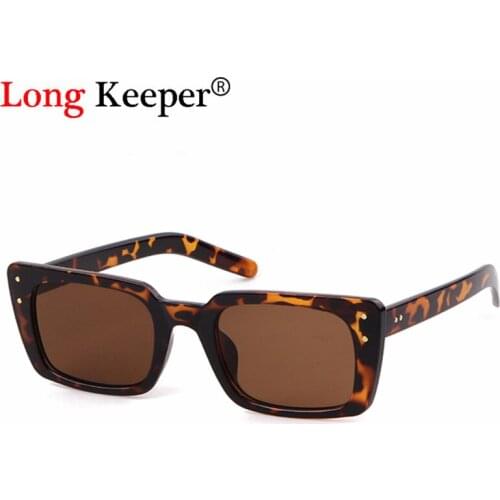 Vintage Small Square Sunglasses Women Brand Designer Retro Rivet Sunglass Rectangle Sun Glasses Female Leopard Eyewears