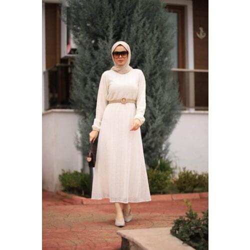 Straw Arched Lace Dress abaya elegant lace fast shipping Arab dubai turk Muslim Islamic women clothing long dress