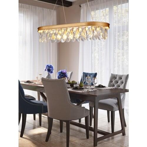 Modern Luxury Led Chandelier Lighting Kichen Island Bedroom Fixtures Hotel Bar Creative Villa Aisle Simple Crystal Hanging Lamp