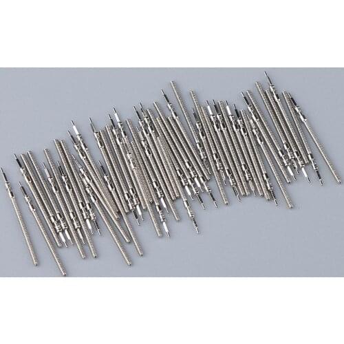 100 Pieces Silver Watch Winding Stem For ETA 2035 Automatic Movements Tools