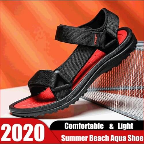 TaoBo 2020 Men Sandals Flat Ladies Breathable Outdoor Shoes Non-slip Female Summer Platform Soft Sole EVA Massage Slippers Shoe