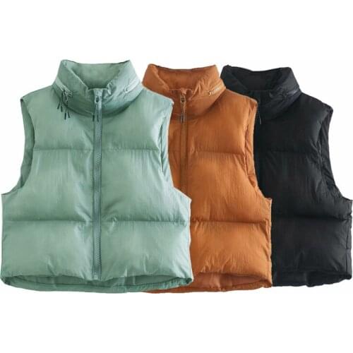 Vests Women Winter 2020 Short Warm Vest Coat Sleeveless Female Solid Fashion Korean Street Waistcoat Outerwear Female Black