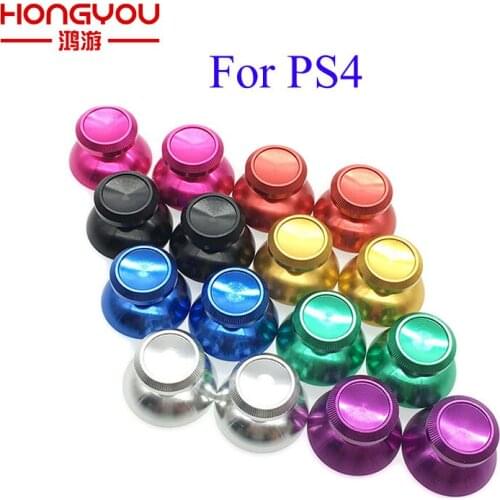 1pair Aluminum Metal 3D Analog Joystick thumb Stick grips Caps Replacement Repair for playstation 4 PS4 XBOX ONE Gamepad Control