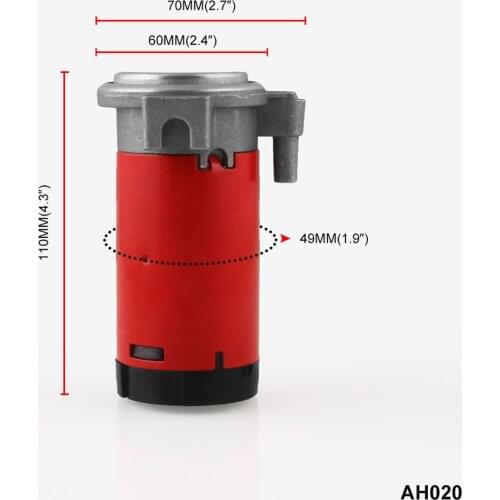 12V Compact Car Snail Dual Tone Electric Pump Siren Loud Air Horn Truck