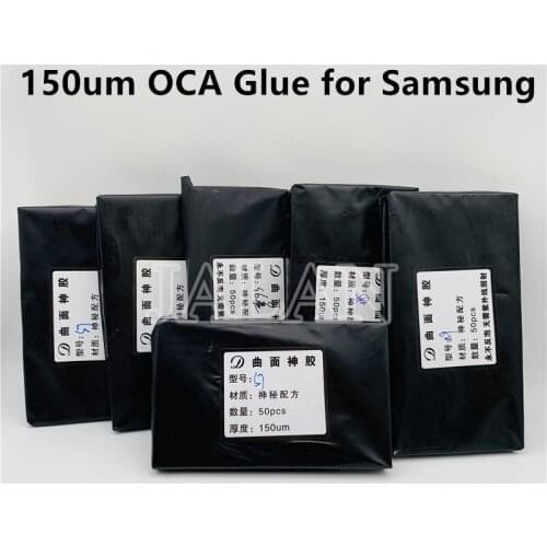 150um Hybrid OCA film S7 s8 s9 plus Note 8 9 10+ S10 5g plus curved LCD screen glass oca laminating no bubble back repair