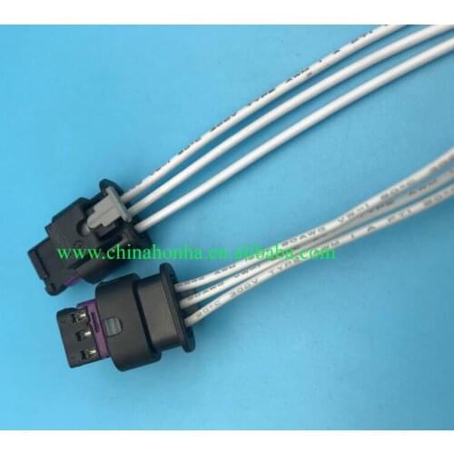 5pcs 3 Pin Female Reversing Radar Plug Connector Socket Housing With Pigtail 4F0973703