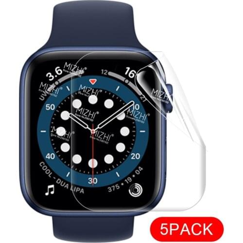 5pcs For Apple watch 6 Screen Protector Film For iwatch 6 44mm 40mm Smart Wristband on iwatch6 Bracelet Films Not Tempered Glass
