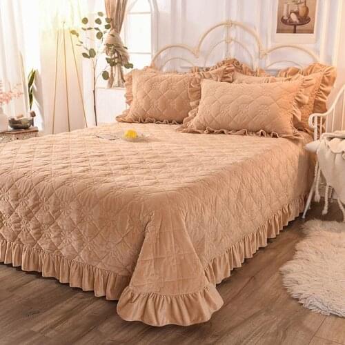50 Thick Bedspread Sheet Bedcover Coverlet (or Pillowcase) Super King Queen Single