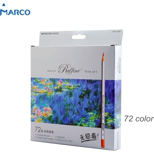 72 colored pencils Marco wood color pencil for drawing Stationery Art supplies Fine crayons painting School lapis escolar 6917