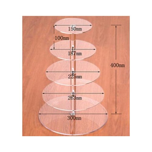 Acrylic Cake Stand 5 tier Dessert Fondant Cake Display For Party Round Cupcake Holder Wedding Decoration