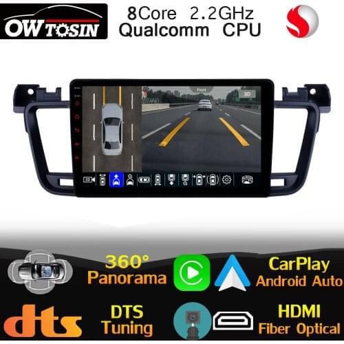 Qualcomm CPU For Peugeot 508 2011-2018 Car Multimedia Player 360 Panoramic Auto Radio GPS DTS HIFI WiFi DSP Optical HDMI CarPlay