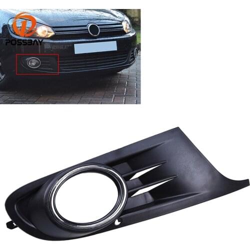 POSSBAY Car Lower Racing Grills Auto Car Front Bumper Grill for 2009-2013 VW Golf MK6 Variant Right Fog Light Cover Car Styling