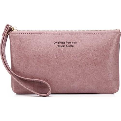 Wristband Long Wallet For Women Fashion Simple PU Leather Credit Card Holder Large Capacity Ladies Clutch Purse For Phone