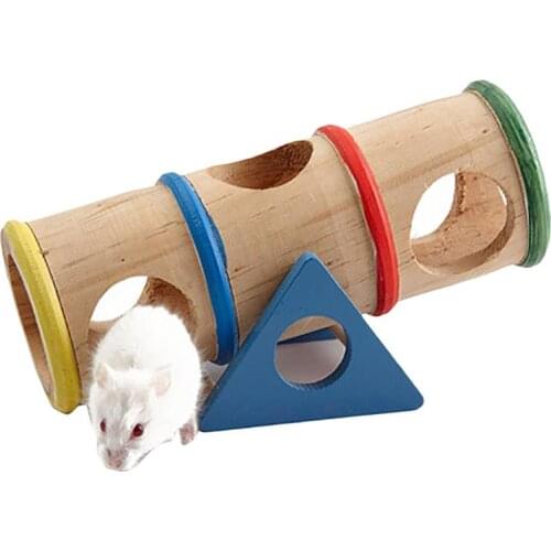 Dorakitten 1pc Hamster Seesaw Tube Wooden Hamster Seesaw Toy Seesaw Tunnel Toy For Hamster Pet Supplies
