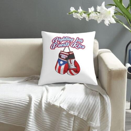Fighting For Puerto Rico Puerto Rican Pride Boxing Flag pillowcase printed cushion cover sofa waist pillow pillow cover