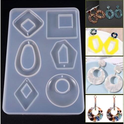Epoxy Resin Molds for jewelry Silicone Mold Acrylic Earring Necklace Pendant Transparent Casting Mold Jewelry Making Accessories
