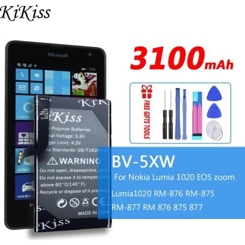 KiKiss BV-5XW 3100mAh Lithium Replacement Battery For Nokia Lumia 1020 EOS Zoom Lumia1020 RM-876 RM-875 RM-877 RM 876 875 877