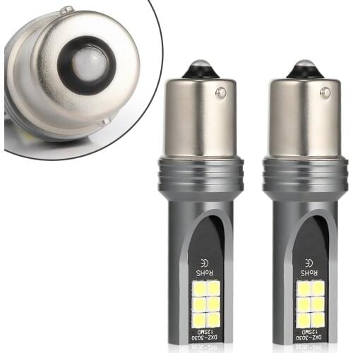 2X 1156 CSP LED Fog Headlight Bulb Conversion Kit 200W 12000LM 6000K White LD2032 12 SMD 3030 LED light easy installation lamp