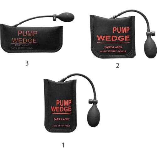 3-piece Compression Strength Inflatable Professional Wedge Bag Leveling Kit, Scratch-free Commercial Grade Air Pump