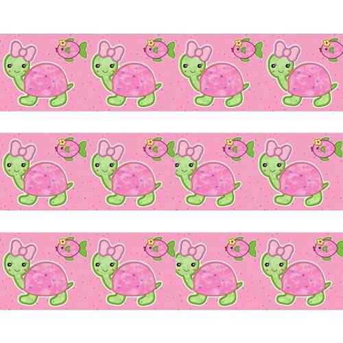 Cartoon animals printed grosgrain ribbon/16mm printed elastic foe ribbons DIY hair bows Sewing webbing 50 yards