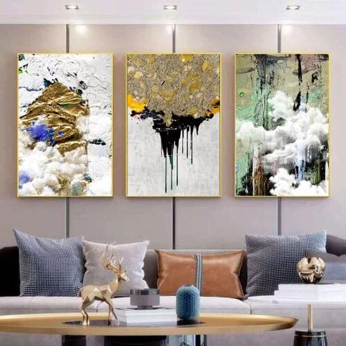 Beautiful Modern abstract cloud colorful Canvas Painting Print Poster Wall Art Picture Living Room Home Decoration Free Shipping