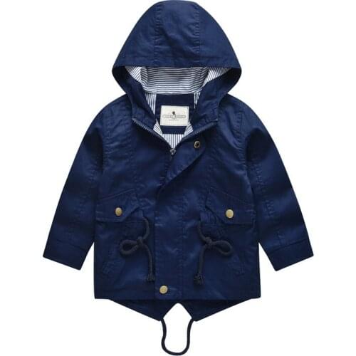 1-7Yrs Children Boys Hooded Jacket Spring Girls Kitted Outerwear Tops Boys Hooded Clothes Autumn Kids Outfits