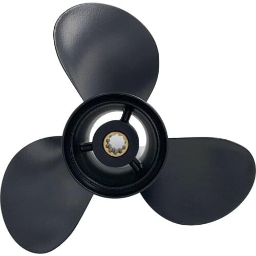 Boat Propeller 9.8x11 Fit for Tohatsu Outboard 20HP-30HP 3 Blades Aluminum Prop 10 Tooth Propel RH OEM NO: 3R0B645230 9.8x11