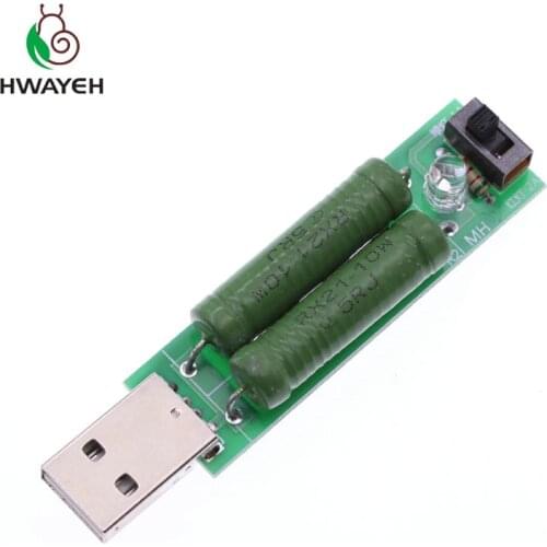 USB mini discharge load resistor 2A/1A With switch 1A Green led, 2A Red led USB Power Adapter for arduino