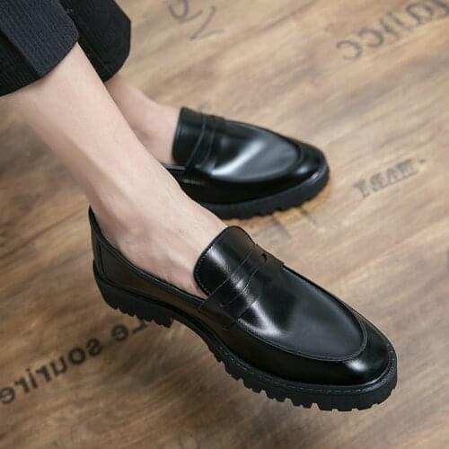 Men Casual Shoes Fashion Dress Shoes Men Comfortable Pu Leather Loafers Non-slip Formal Moccasins Man Office Slip on Boat Shoes