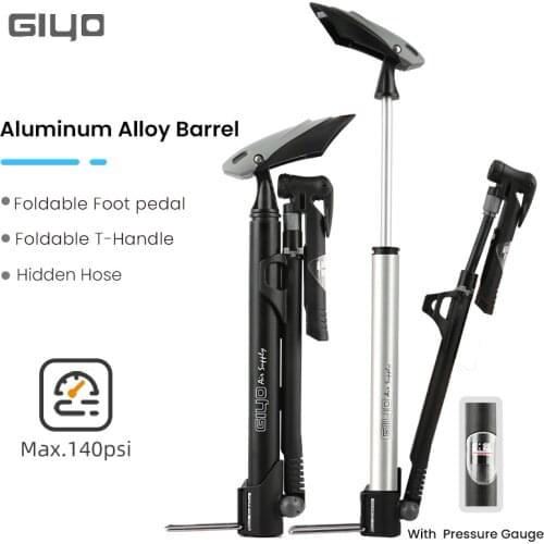 Giyo GM-71/71B Bicycle High Pressure Pump Cycling Portable Air Inflator MTB 140psi Presta Schrader Valve F/V A/V Mini Hand Pump