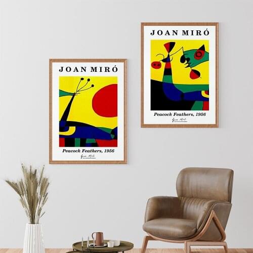 Joan Miro color poster canvas painting baby gift wall art print picture childrens room bohemian nursery decoration
